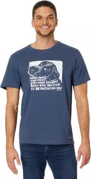 Черная футболка Snack Dog с короткими рукавами Crusher Life is Good, цвет Darkest Blue