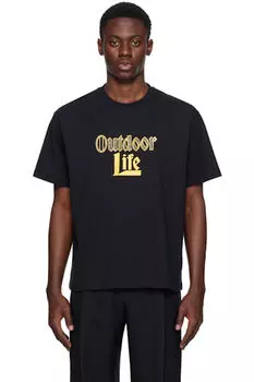 Черная футболка со стразами Stockholm (Surfboard) Club