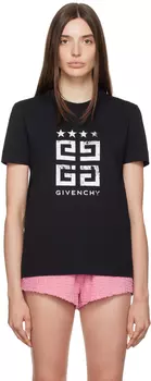 Черная футболка со звездами 4G Givenchy