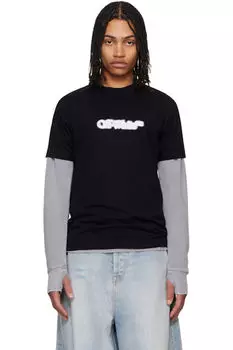 Черная футболка Spray Arrow Off-White