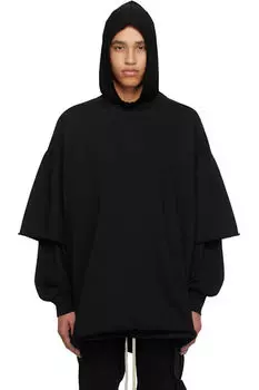 Черная футболка-свитшот Hollywood Tommy Hustler Rick Owens DRKSHDW