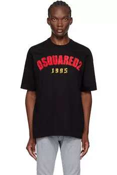 Черная футболка свободного кроя Dsquared2