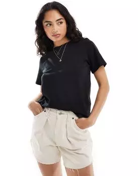 Черная футболка свободного кроя JDY