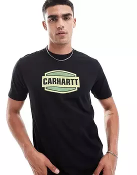 Черная футболка свободного кроя с американским шрифтом Carhartt WIP