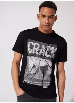 Черная футболка свободного кроя с круглым вырезом Riders By Lee