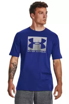 Черная футболка свободного кроя с логотипом Under Armour, синий