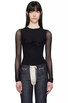 Черная футболка «The Flocked Tattoo Ruban» Jean Paul Gaultier