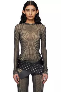 Черная футболка «The Spirale» Jean Paul Gaultier