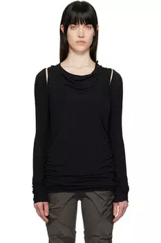 Черная футболка-трансформер Bolero OPEN YY