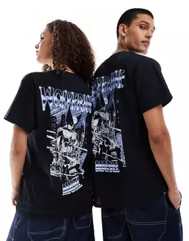 Черная футболка унисекс ASOS DESIGN – Marvel – оверсайз с графическим принтом «Росомаха»