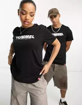 Черная футболка унисекс Hummel Legacy