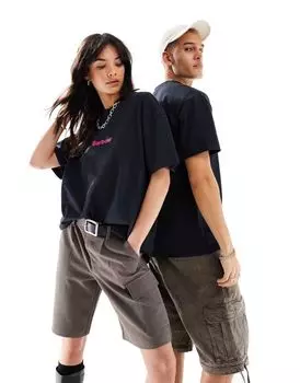 Черная футболка унисекс с логотипом Barbour x ASOS Marquee