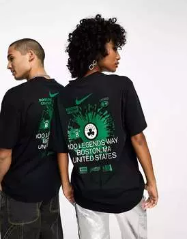 Черная футболка унисекс с логотипом Nike NBA Boston Celtics
