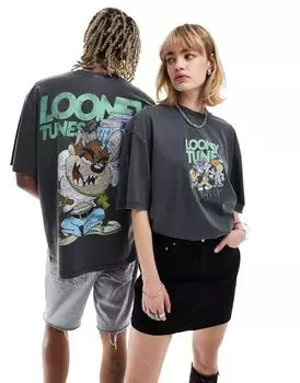 Черная футболка унисекс с рисунком ASOS DESIGN