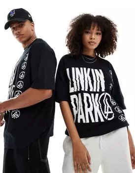 Черная футболка унисекс в стиле унисекс с принтом Linkin Park ASOS DESIGN