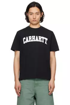 Черная футболка университета среднего веса Carhartt Work In Progress