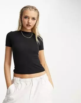 Черная футболка Weekday Slim