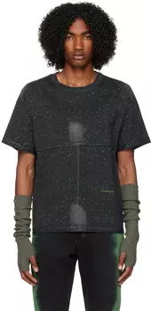 Черная футболка внахлест Eckhaus Latta