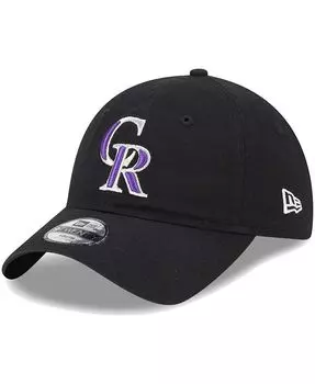 Черная Гибкая кепка Little Boys and Girls Colorado Rockies Team 9Twenty New Era, черный