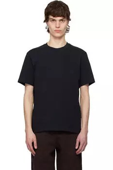 Черная хлопковая футболка Ami de Coeur AMI Paris