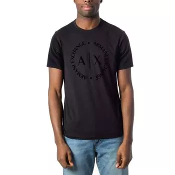 Черная хлопковая футболка Armani Exchange