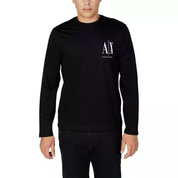 Черная хлопковая футболка Armani Exchange