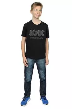 Черная хлопковая футболка Back In AC/DC, черный