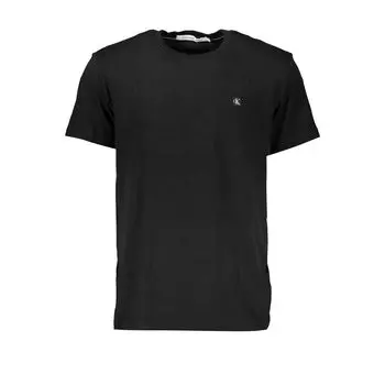 Черная хлопковая футболка Calvin Klein
