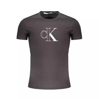 Черная хлопковая футболка Calvin Klein