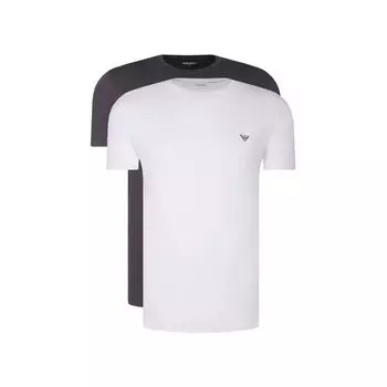 Черная хлопковая футболка Emporio armani underwear
