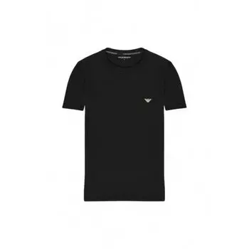 Черная хлопковая футболка Emporio armani underwear