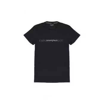 Черная хлопковая футболка Emporio armani underwear