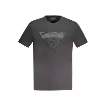 Черная хлопковая футболка Guess Shoes