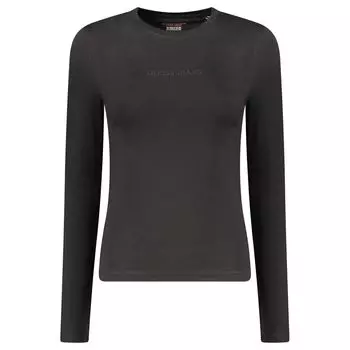 Черная хлопковая футболка Guess Shoes, черный