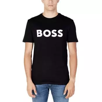 Черная хлопковая футболка Hugo Boss