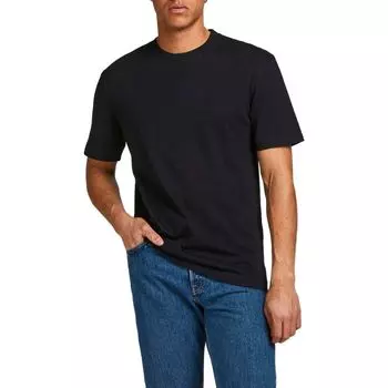 Черная хлопковая футболка Jack & Jones