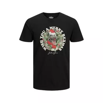 Черная хлопковая футболка Jack & Jones