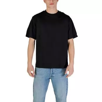 Черная хлопковая футболка Jack & Jones