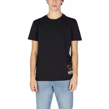 Черная хлопковая футболка Moschino