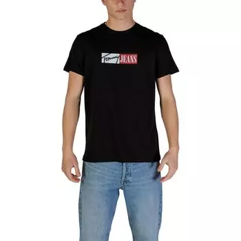Черная хлопковая футболка Rigenerato Tommy Jeans