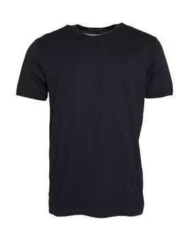 Черная хлопковая футболка с круглым вырезом и короткими рукавами Dolce & Gabbana