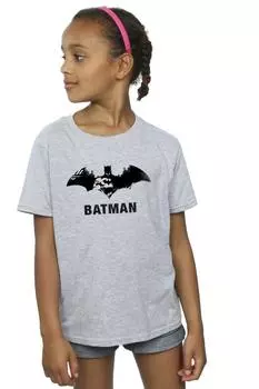 Черная хлопковая футболка с логотипом Batman Stare DC Comics, серый