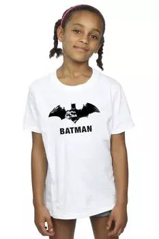 Черная хлопковая футболка с логотипом Batman Stare DC Comics, белый