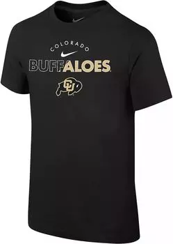 Черная хлопковая футболка с логотипом Nike Youth Colorado Buffaloes