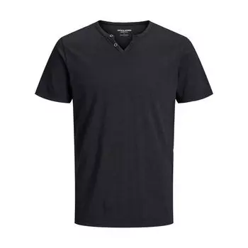 Черная хлопковая футболка с принтом «Пламя» Jack & Jones