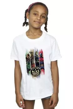 Черная хлопковая футболка с золотым значком Adam JSA DC Comics, белый