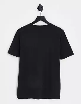 Черная хлопковая футболка узкого кроя Polo Ralph Lauren pima с логотипом в виде пони