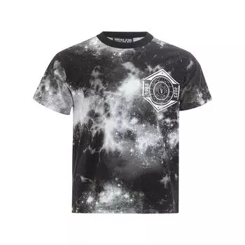 Черная хлопковая футболка Versace Jeans