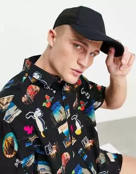 Черная хлопковая кепка дальнобойщика ASOS DESIGN