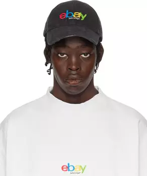 Черная хлопковая кепка eBay Edition Balenciaga